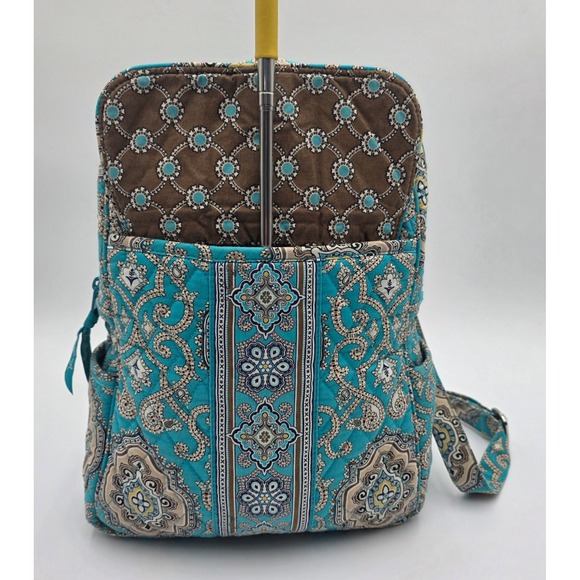 Vera Bradley Canterberry Cobalt Quilted Cotton Mini Backpack Paisley Blue main image 4